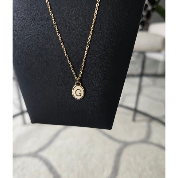 Bansri Gold Initial G Necklace Earrings Set New - Picture 4 of 4